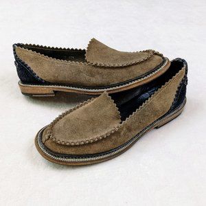 BStore Leather Suede loafer slip on shoes